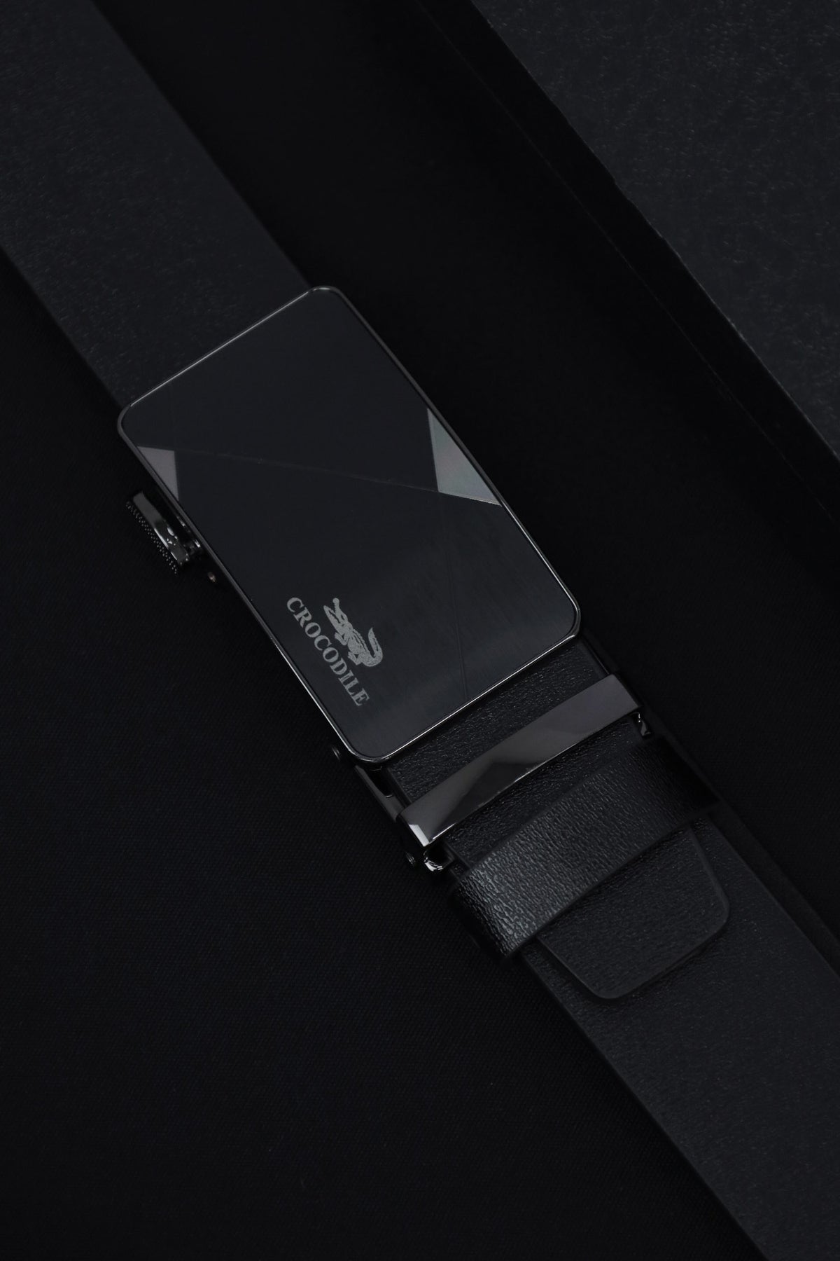 Crocdle Metal Alloy Automatic Buckle Branded Belt