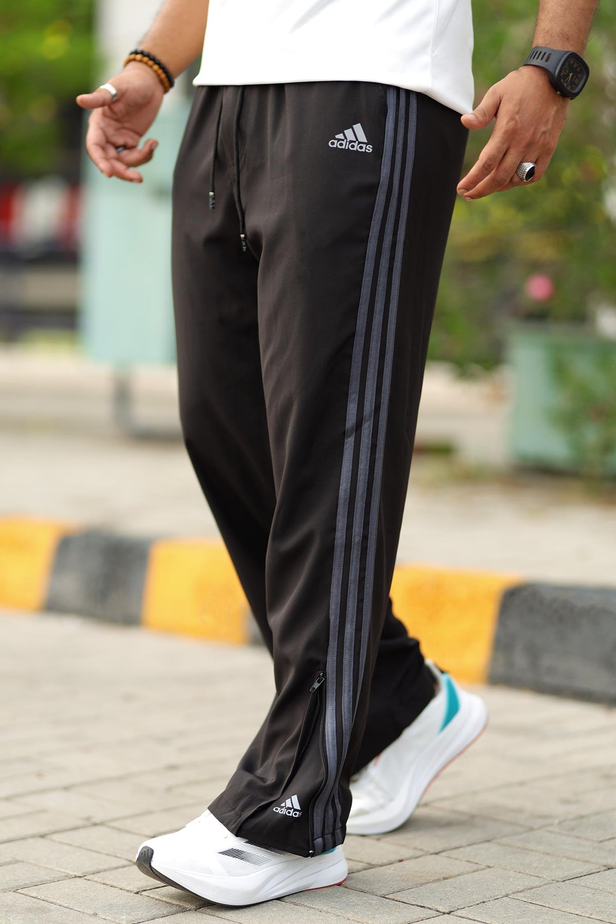 Adds Loose Bottom Zip Style Imported Sportswear Trouser