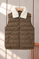 Sherpa Fur Collar Imported Parachute Men's Gilet