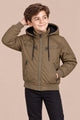 Bomber Detachable Hood Imported Kid's Puffer Jacket