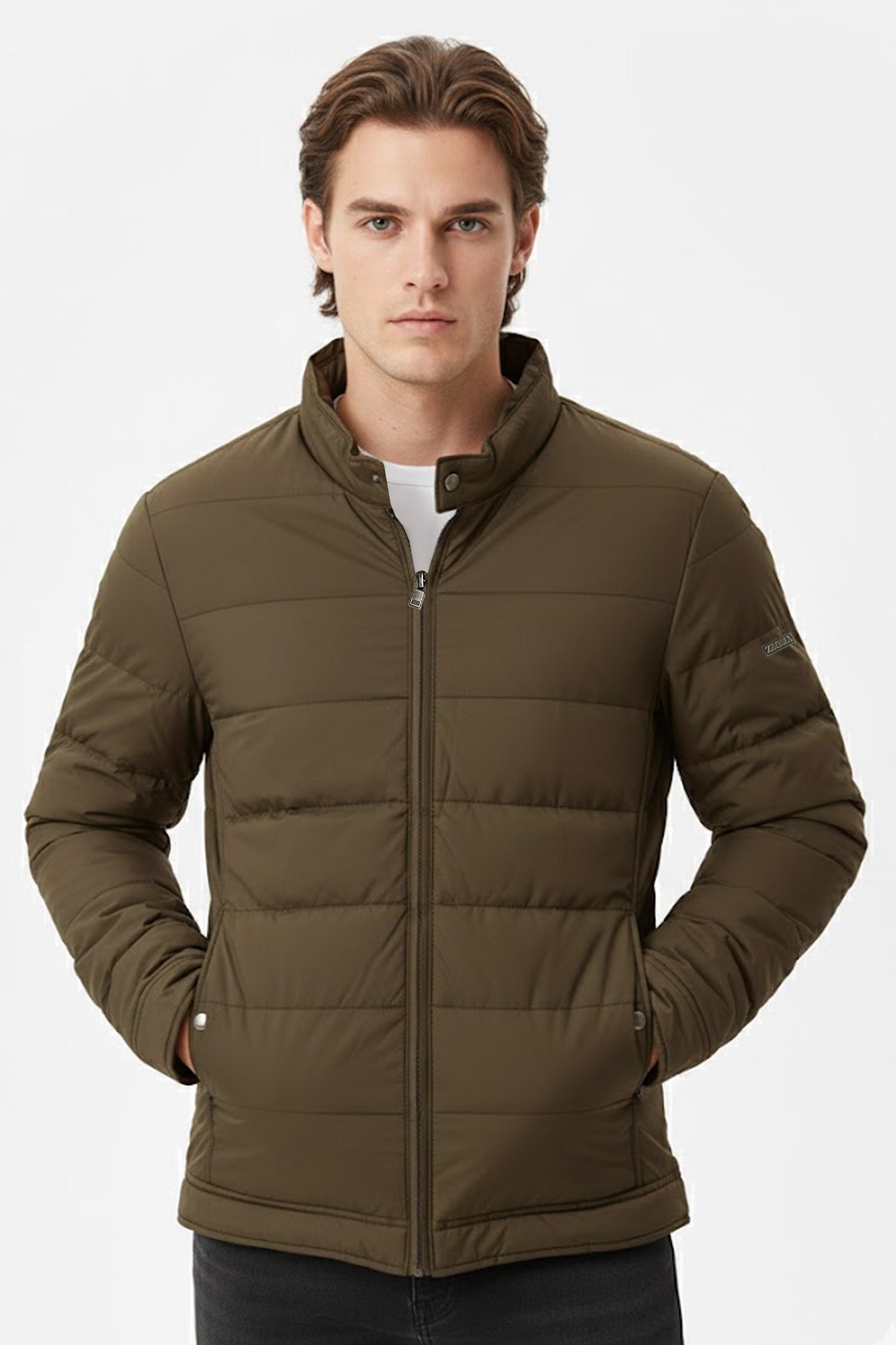 Contrast Padded Imported Puffer Jacket