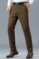 Turbo Urban Executive Slim Fit Cotton Pant In Brown