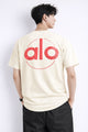 Alo Front Minimalist Style Men's Tee in Cream