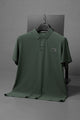 Burbry Modern Fit Performance Imp Dry-Fit Polo In Camo Green