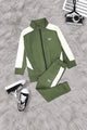 Rebok Tech-Fit Wind Breaker Zipper Kid's Co-Ord Set In Camo Green
