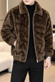 Turbo Luxury Zip-Up Blouson Imported Men's Fur Jacket