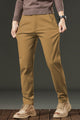 Turbo Urban Era Executive Slim Fit Cotton Pant In Camel