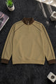 Turbo Two-Tone Quarter Zip Imported Mock Neck Men's Sweatshirt