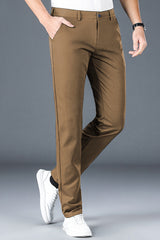 Personality Matched Slim fit Cotton Pant In Camel