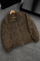 Men's Affordable Sweat Suede Leather Jacket
