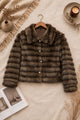 Women Button Closure Imported Fur Jacket