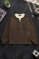 Turbo Henley Pullover Imported Round Neck Men's Sweatshirt