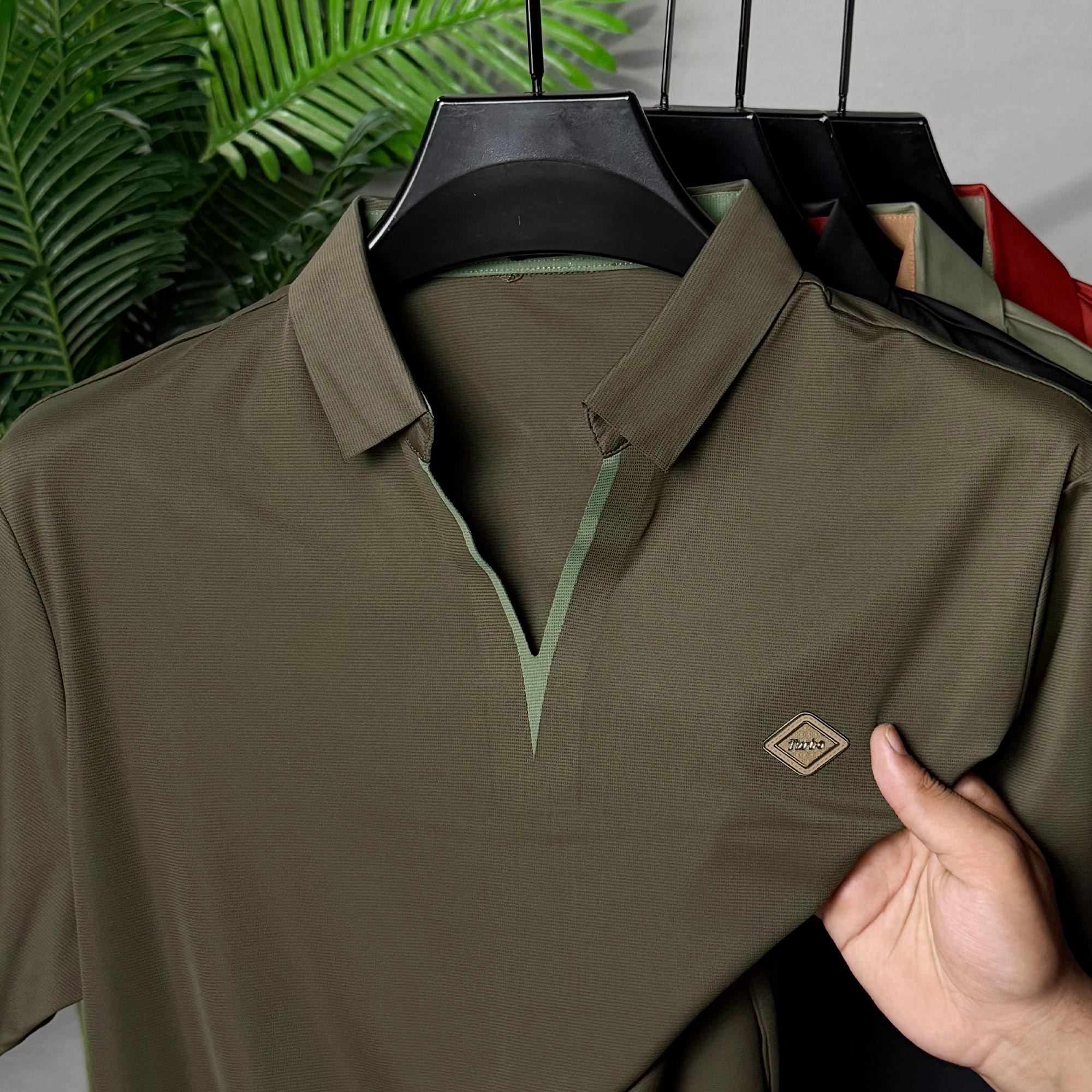 Turbo Moderno Knit V Neck Men's Polo T-Shirt