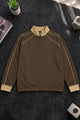 Turbo Two-Tone Quarter Zip Imported Mock Neck Men's Sweatshirt
