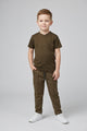 Turbo Zip-Neck Top Style Younger Kids Co-Ord Set In Coffee