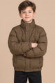 Nke Classic Padded Imported Kid's Puffer Jacket In Coffee