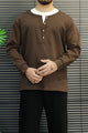 Turbo Henley Pullover Imported Round Neck Men's Sweatshirt