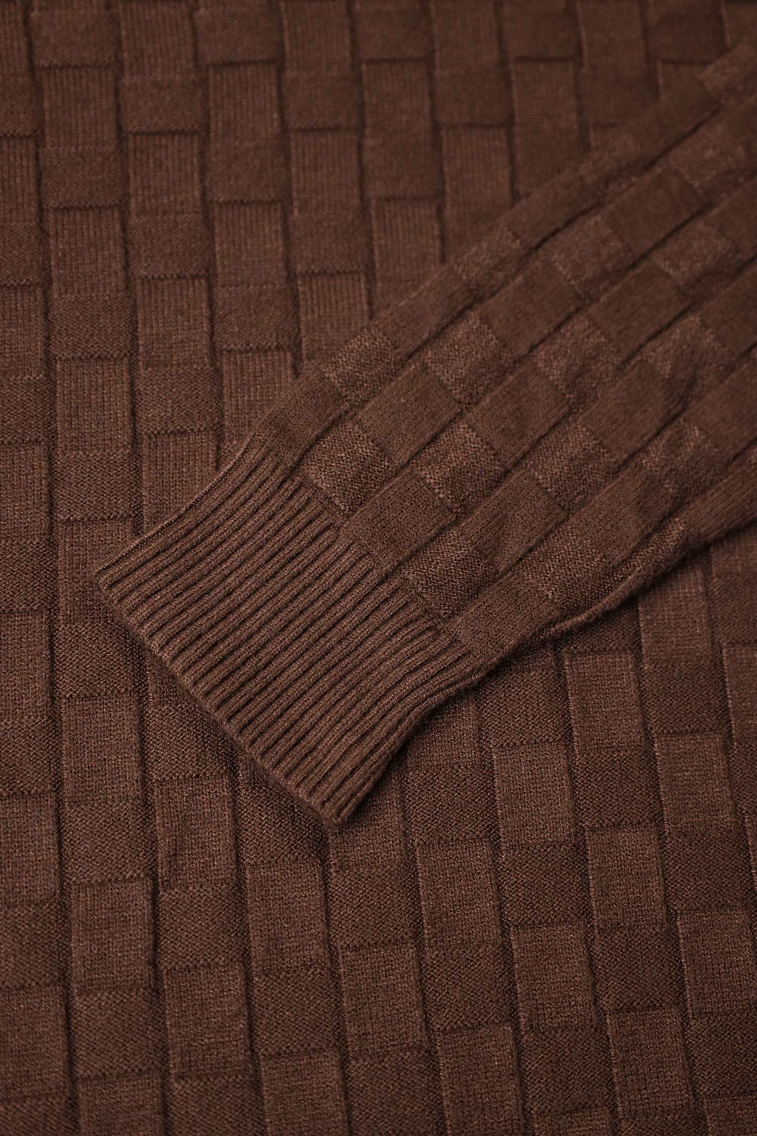 Pullover Waffle Crew-Neck Imported Men's Sweater