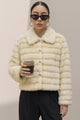 Women Button Closure Imported Fur Jacket