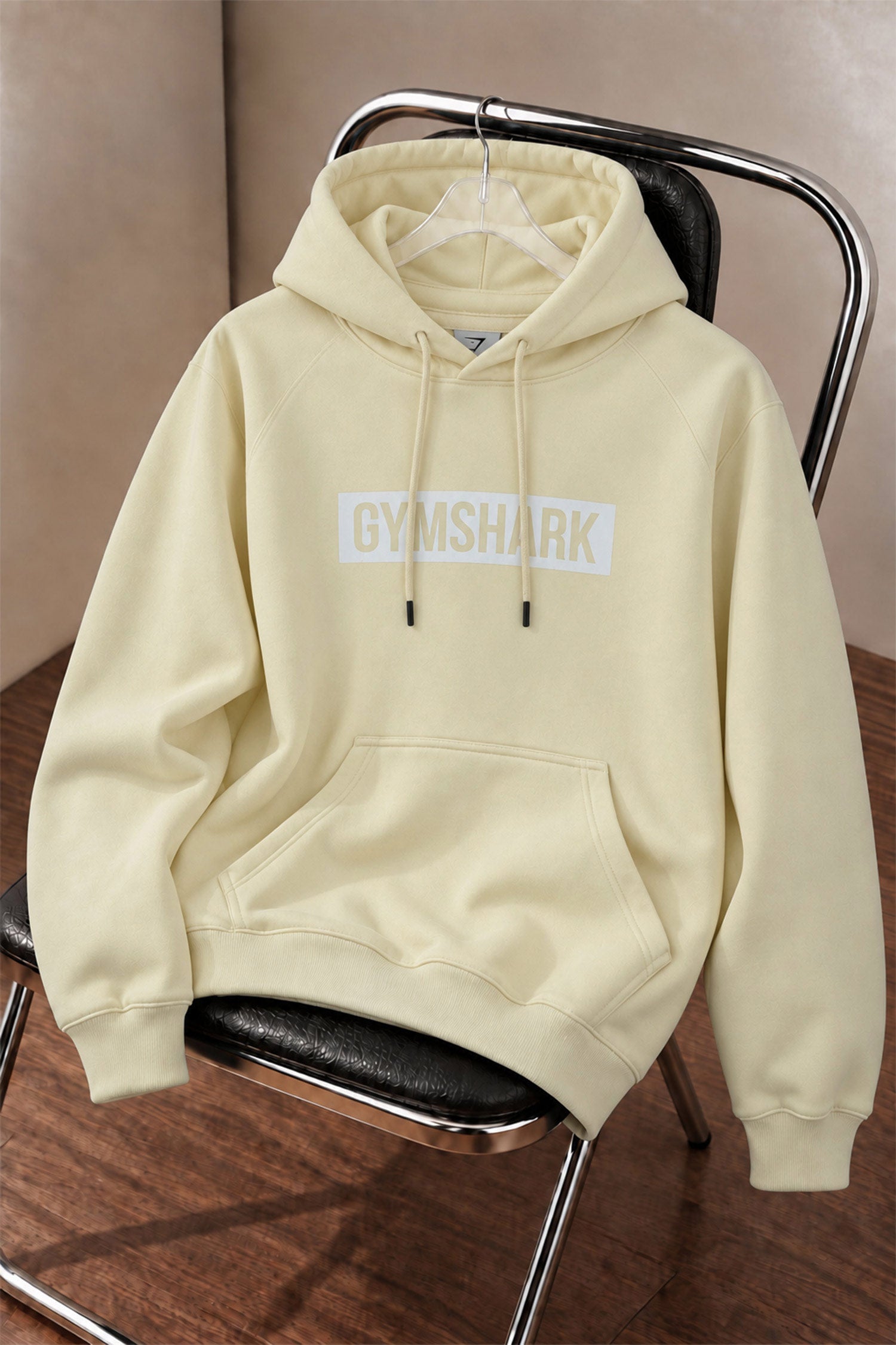 Gymshrk Worn Graphic Men's Hoodie In Cream