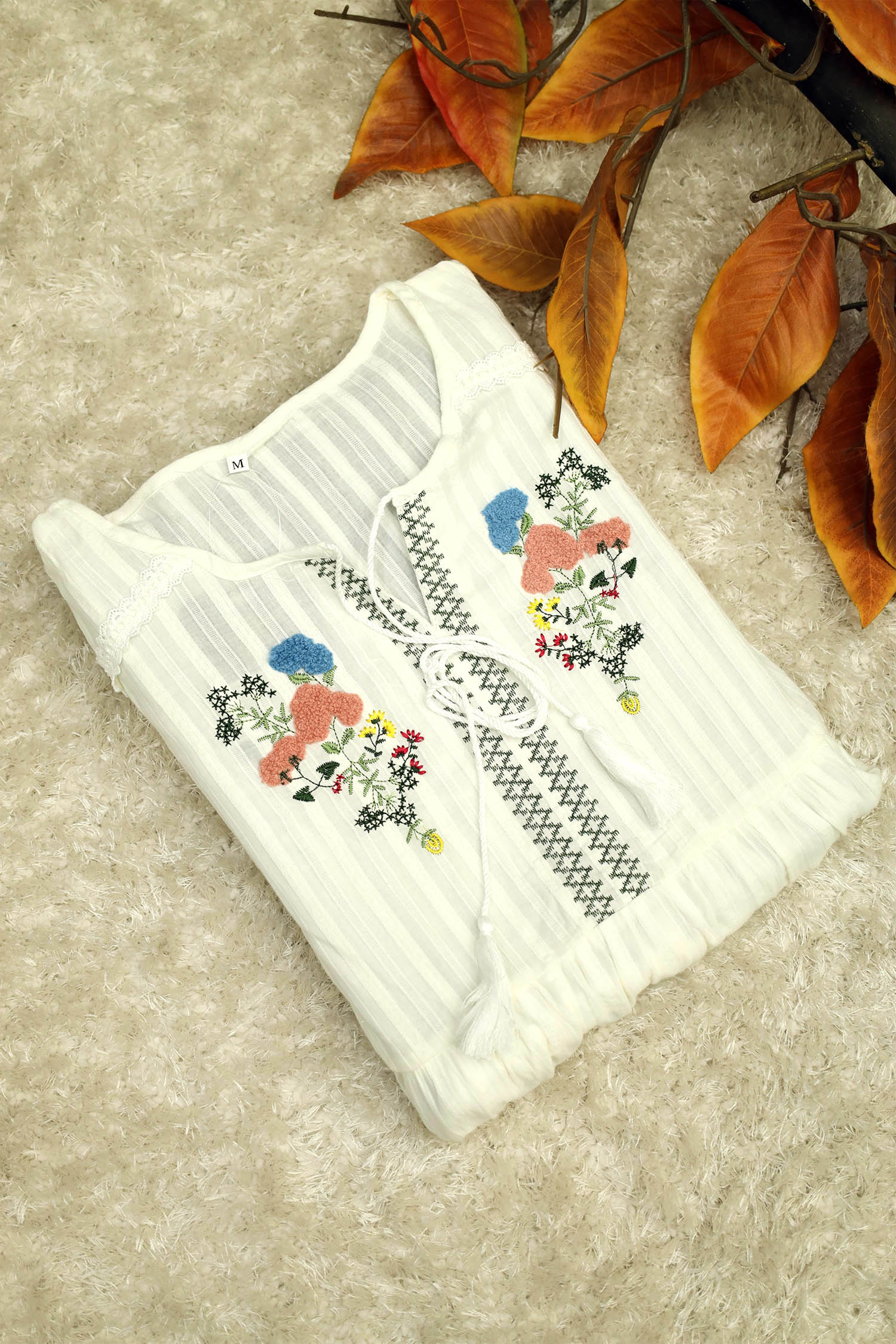 Embroidered Design Dooria Style Turkish Imported Top