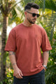 Luis Vten Signature Round Neck OverSize T-shirt In Carrot