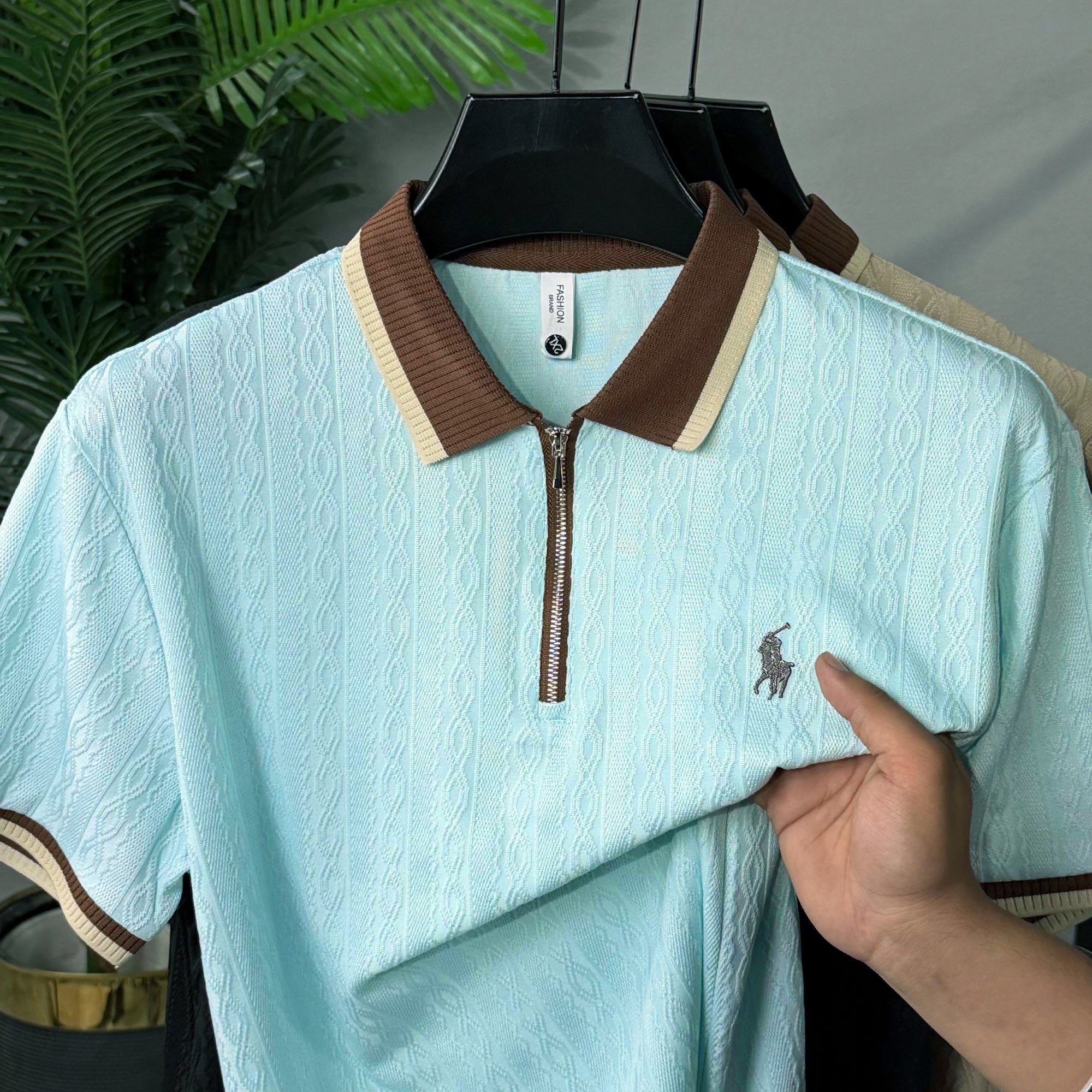 Turbo Knitted Quarter-Zip Polo Shirt