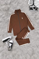 Polo Pony Style Side Stripe Zipper Kid's Co-Ord Set