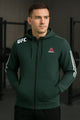 Reebk UFC Walkout Training Hood Style Men Zipper Upper In Dark Green