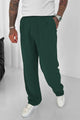 Relaxed Straight Baggy Loose Bottom Trouser In Dark Green