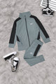 Rebok Tech-Fit Wind Breaker Zipper Kid's Co-Ord Set In Dark Grey