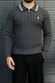 Polo Quarter Zip-Collar Imported Men's Jumper Sweater
