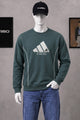 Adds Signature Round Neck Men's Sweatshirt In Dark Grey