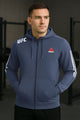 Reebk UFC Walkout Training Hood Style Men Zipper Upper In Dark Grey
