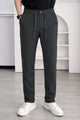 Men's Self Texture Straigt Fit Slim-Fit Trouser