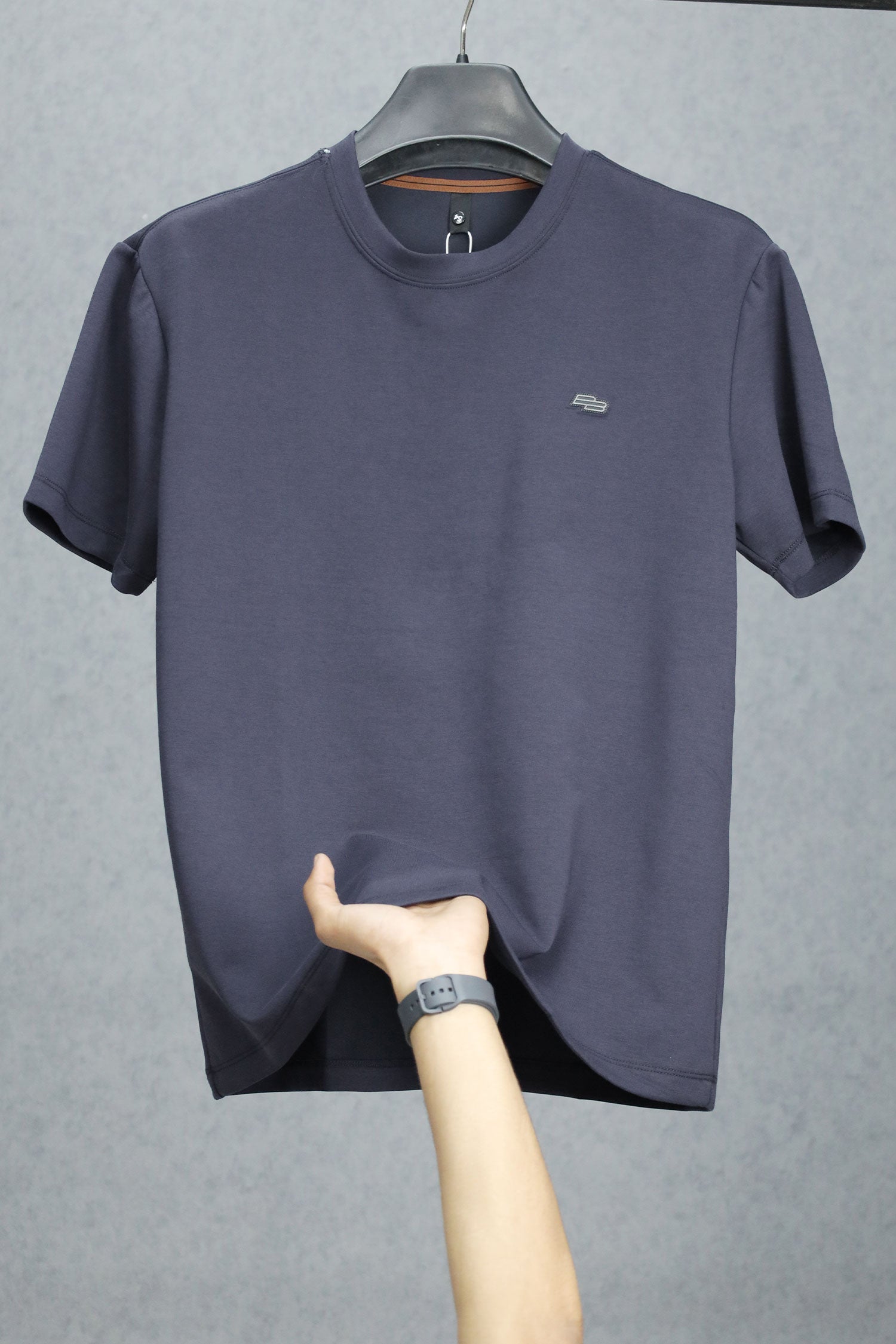 Script Relaxed Round Neck Imported T-Shirt