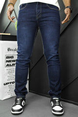 Slim Fit Turbo Jeans In Dark Blue