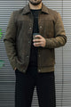 Casual Wadded Patch Imported Men's Suede Wool Jacket