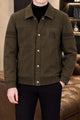 Casual Wadded Patch Imported Men's Suede Wool Jacket