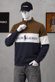 Plo Rph Lren Heritage Mock-Neck Zip Style Men's Sweatshirt In Dark Camel