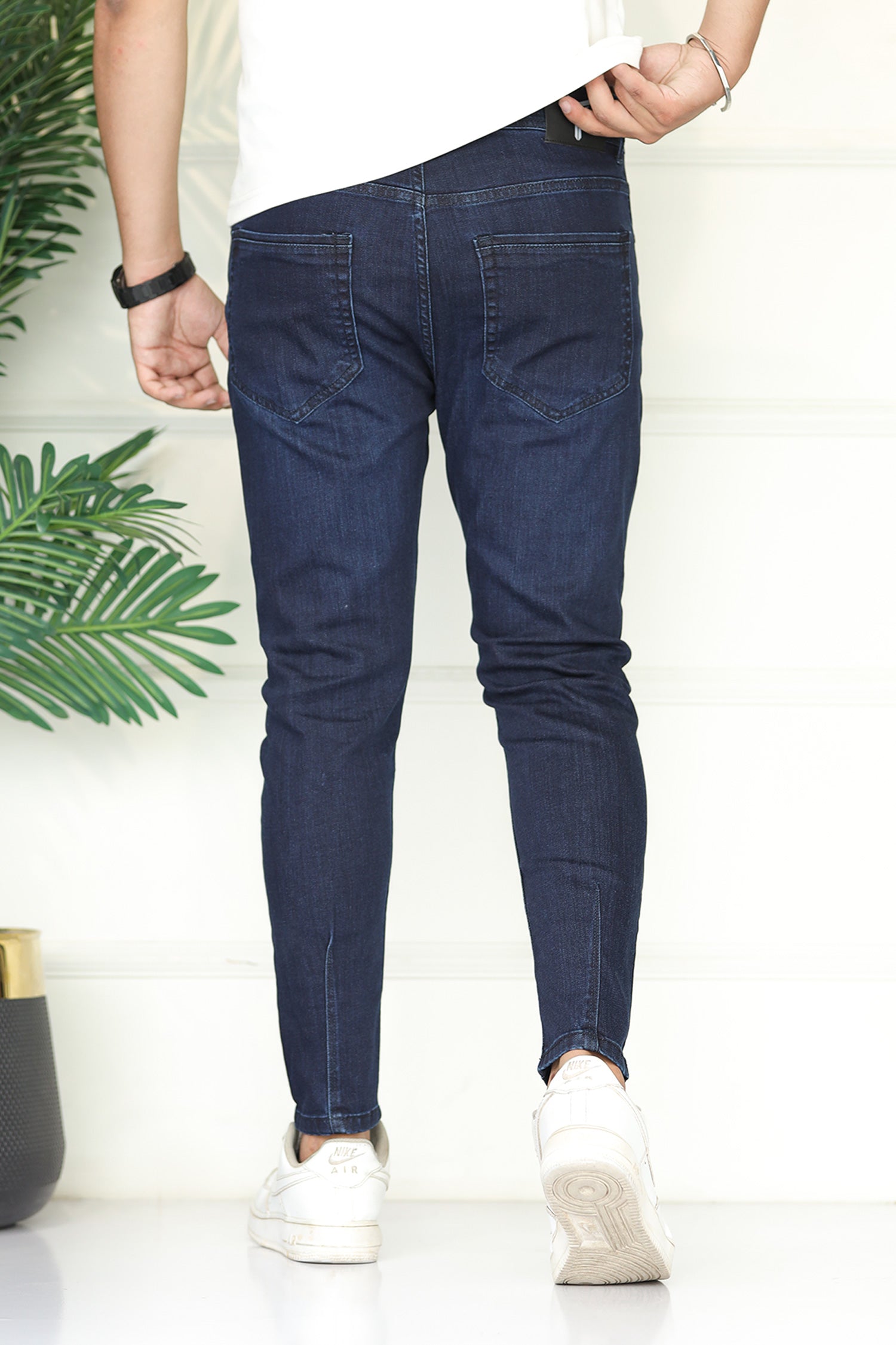 Turbo 'Apex-Strech' Flexible Ankle-Fit Jeans In Dark Navy