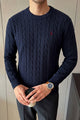 Turbo x Polo Braided Old Money Pattern Imported Men's Sweater