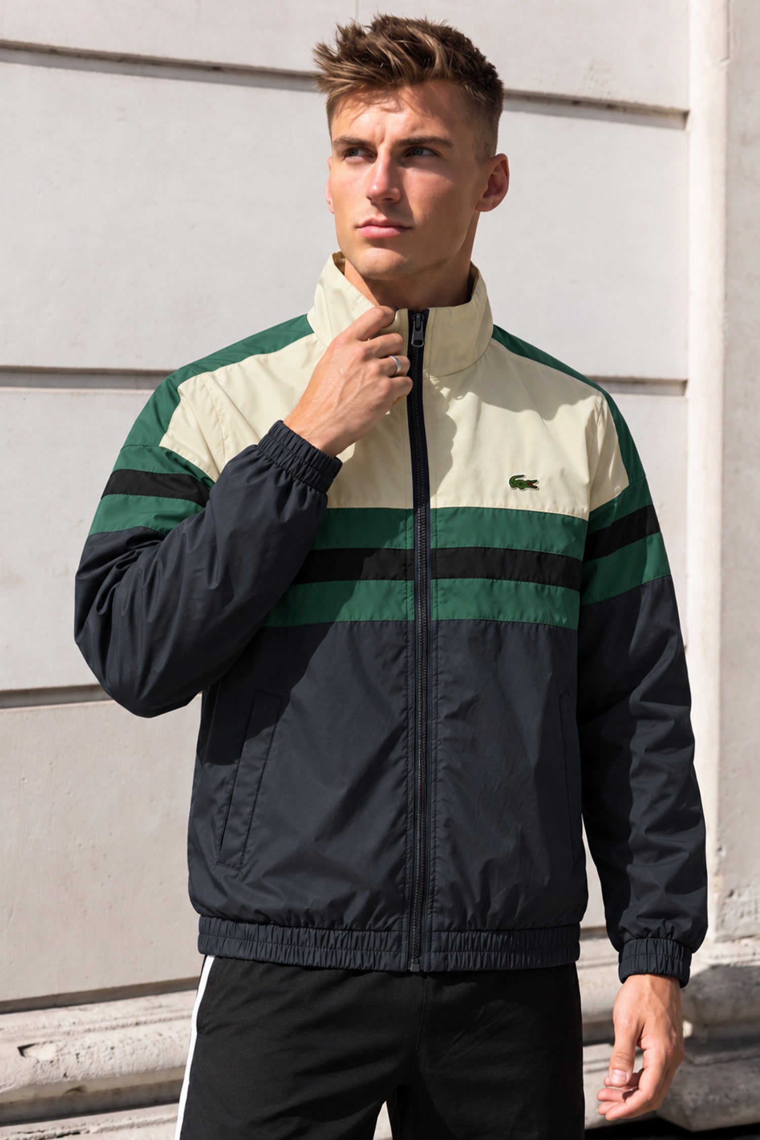 Lcste Athleisure Windbreaker Imp Men Sports Jacket In Dark Navy