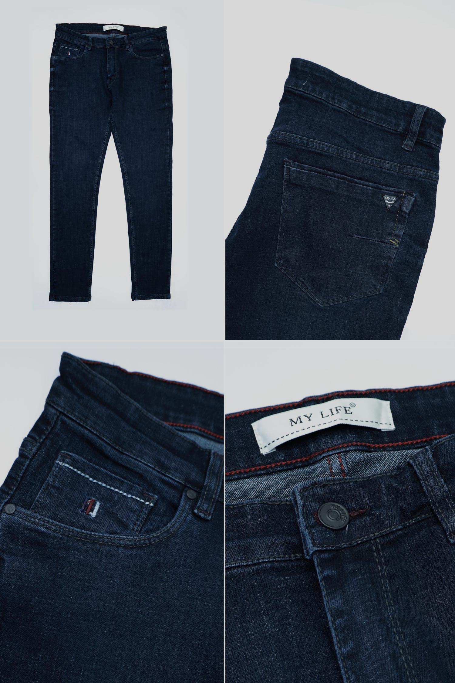 Turbo Light Faded Slim Fit Jeans In Dark Navy