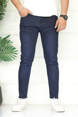 Turbo 'Apex-Strech' Flexible Ankle-Fit Jeans In Dark Navy