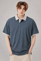 Turbo V Neck Collared Polo Men's T-Shirt In Olive