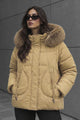 Women Quilted Detachable Arm & Hood Imported Puffer Jacket