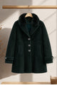 Women's Single Breasted Imp Wool Long Coat In Dark Zink
