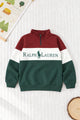 Rlph Lurn Quarter Zip-Up Mock Neck Kid's Sweatshirt