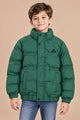 Adds Essentials Hybrid Imported Kid's Puffer Jacket In Green